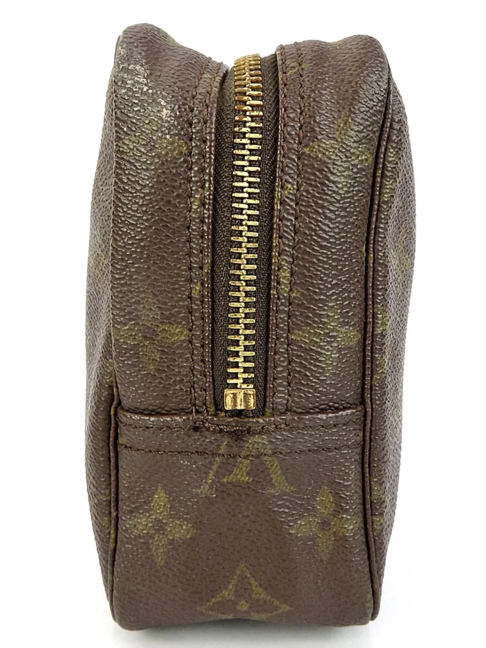 Louis Vuitton Monogram Canvas Clutch - Brown/Gold Accents